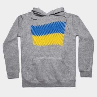 Ukraine Flag Scribble (Blue - Yellow) Hoodie